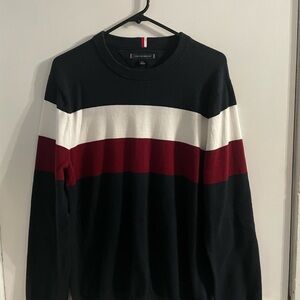 Men's Tommy Hilfiger Navy, White, and Red sweater in large